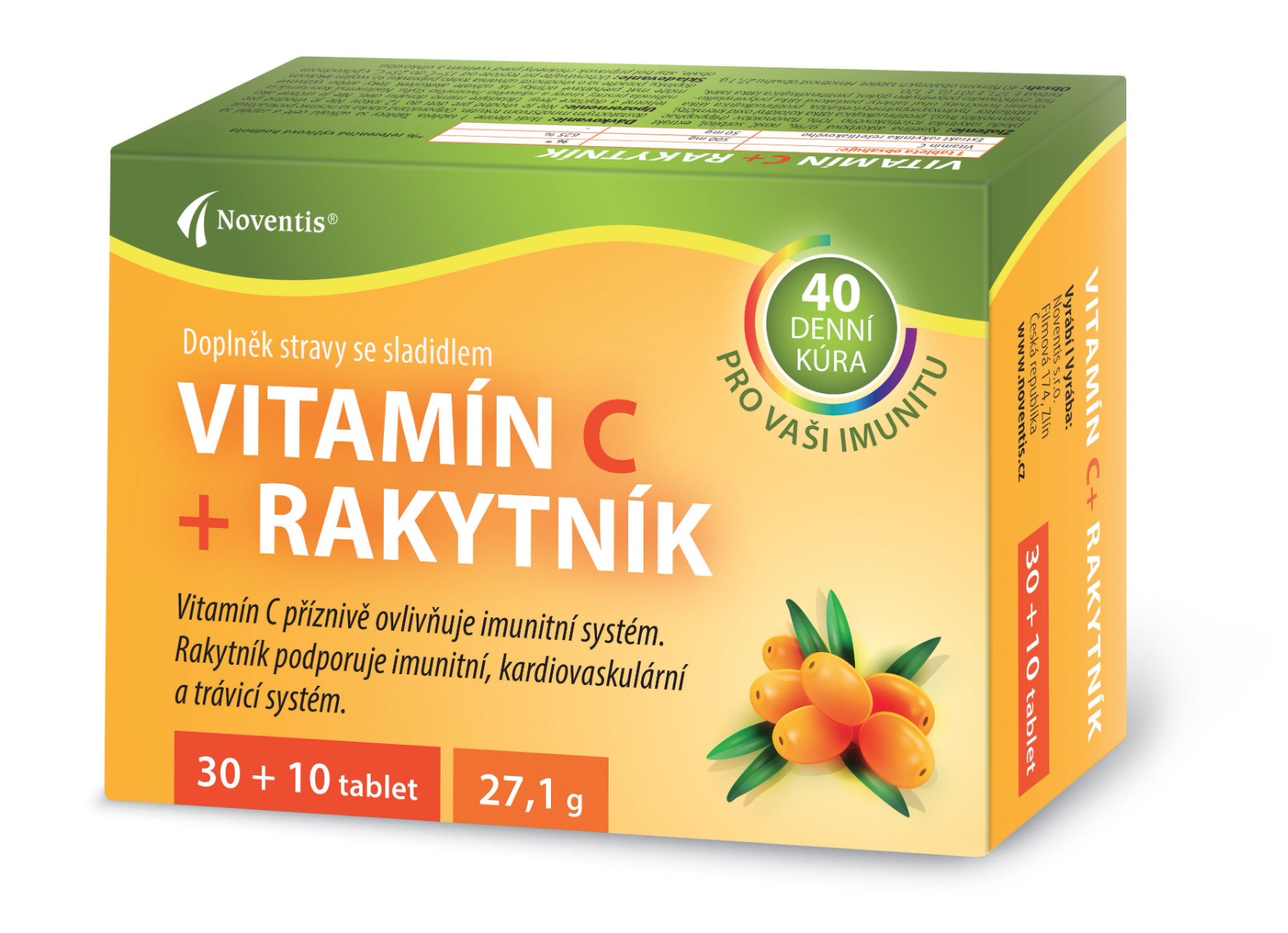 Noventis Vitamín C s rakytníkem 30+10 tablet