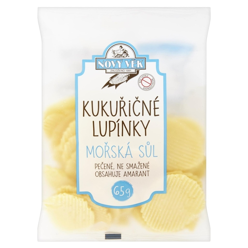 NOVÝ VĚK Lupínky kukuřičné mořská sůl 65 g
