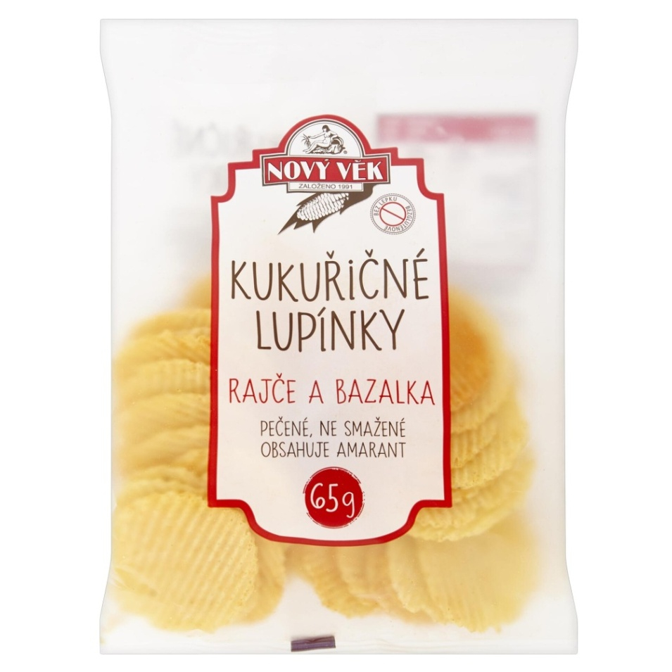 NOVÝ VĚK Lupínky kukuřičné rajče a bazalka 65 g