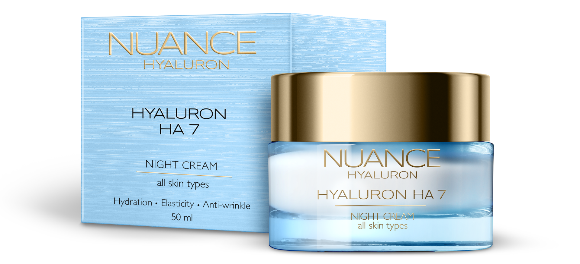 NUANCE Hyaluron HA7 Noční krém pro všechny typy pleti 50 ml