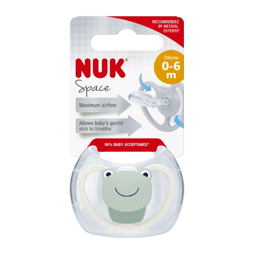 NUK Dudlík Space Žabka v boxu 0-6m