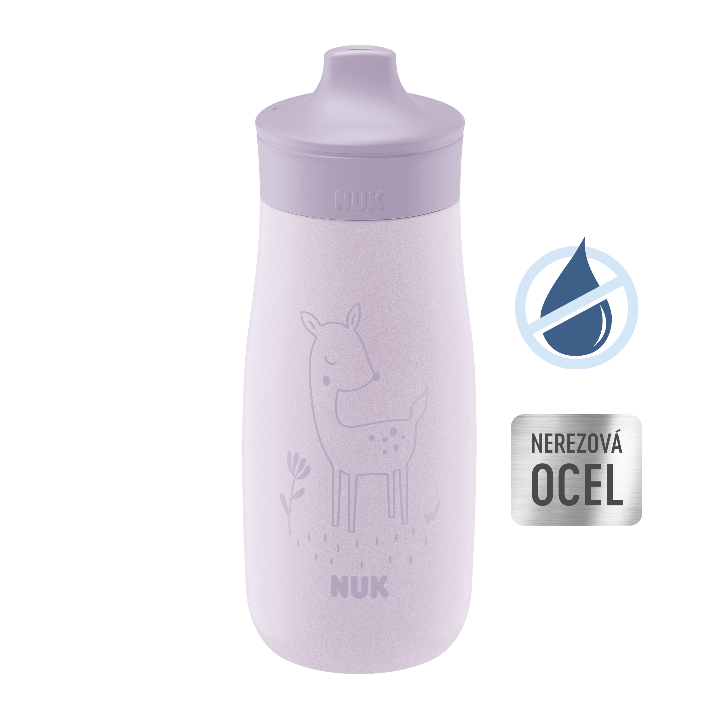 NUK Nerez láhev Mini-Me SIP fialová 300 ml