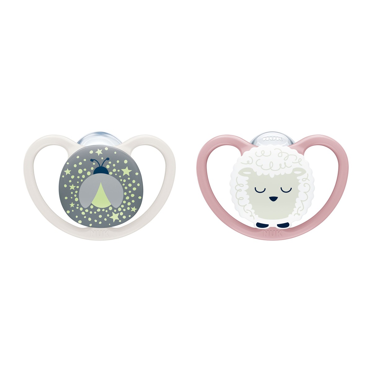 NUK Perfect Match Air Night Dudlík 0–6m box 2 ks firefly/sheep