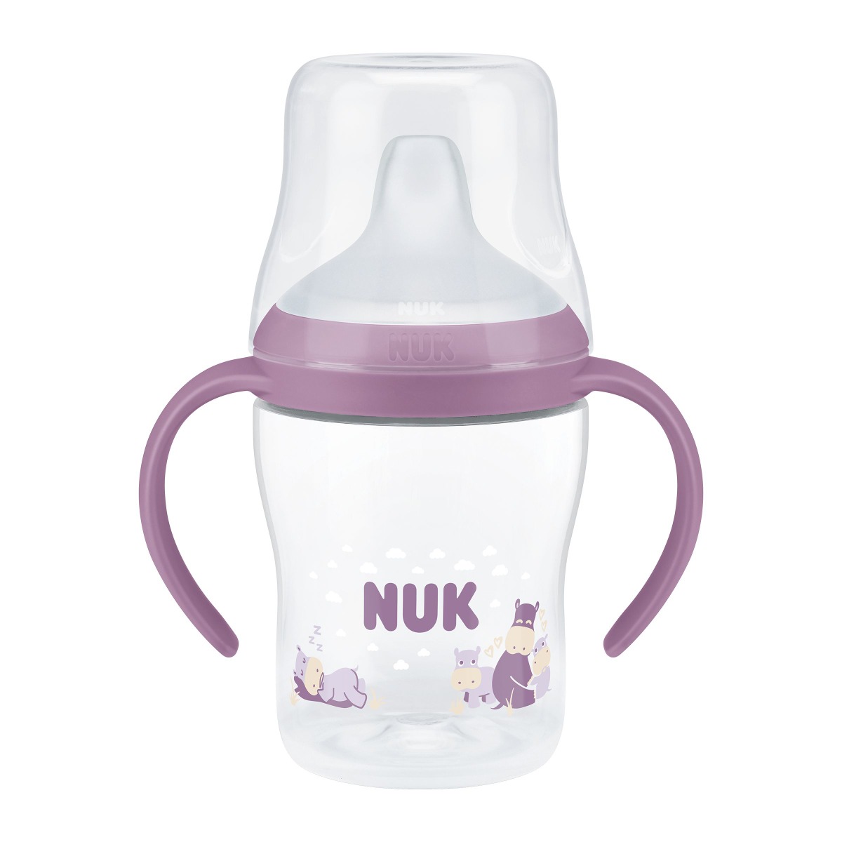 NUK Perfect Match Láhev na učení 6m+ 150 ml 1 ks hippo