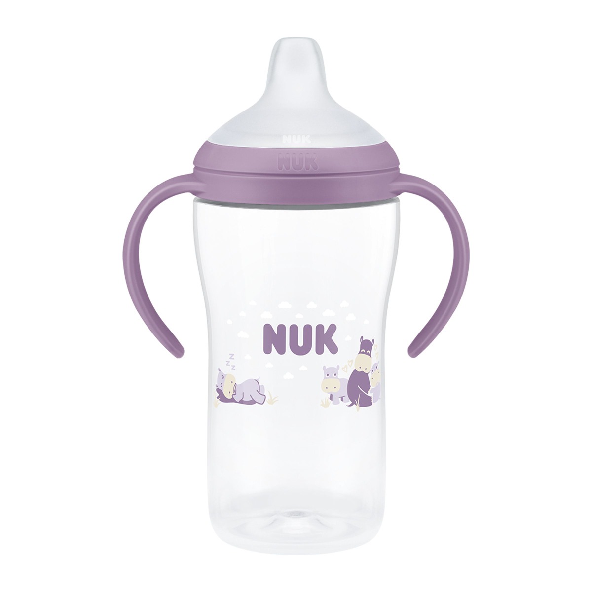 NUK Perfect Match Láhev na učení 6m+ 260 ml 1 ks hippo