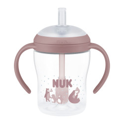 NUK Perfect Match Láhev na učení s brčkem 8m+ 150 ml 1 ks bear