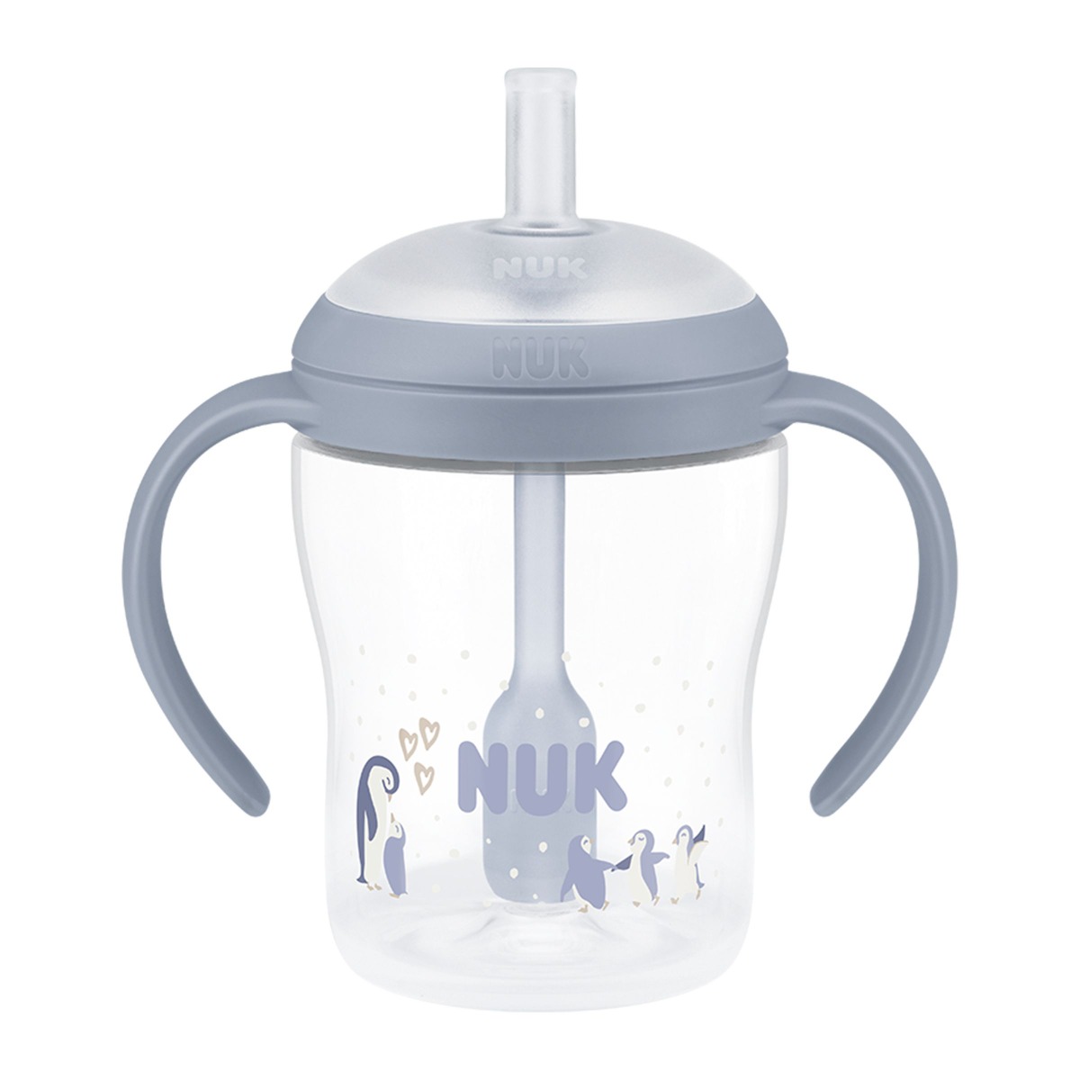 NUK Perfect Match Láhev na učení s brčkem 8m+ 150 ml 1 ks pengu