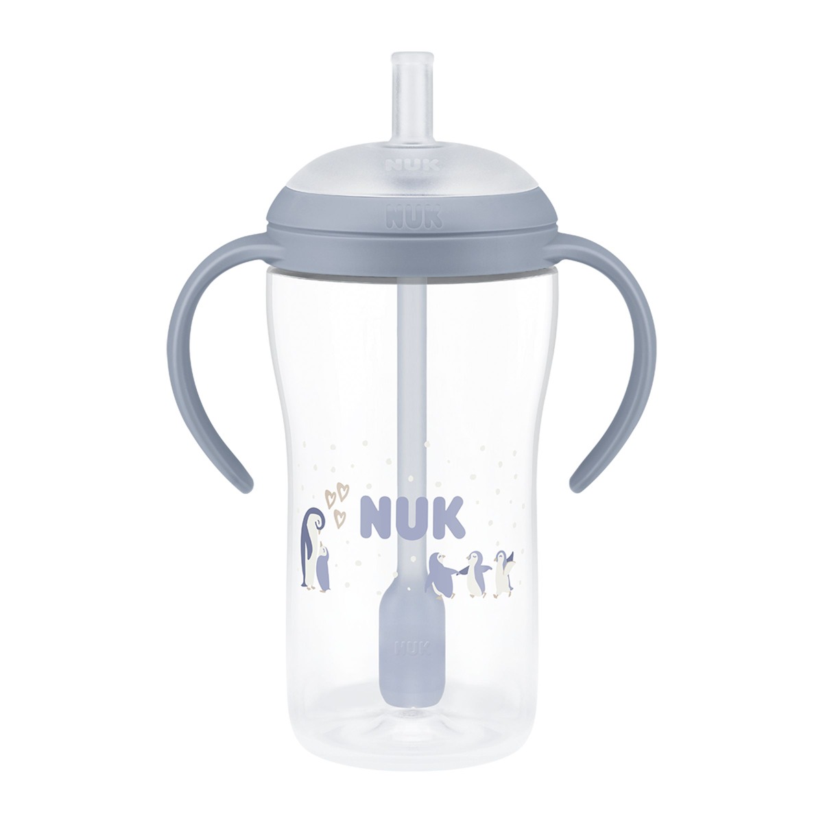 NUK Perfect Match Láhev na učení s brčkem 8m+ 260 ml 1 ks pengu