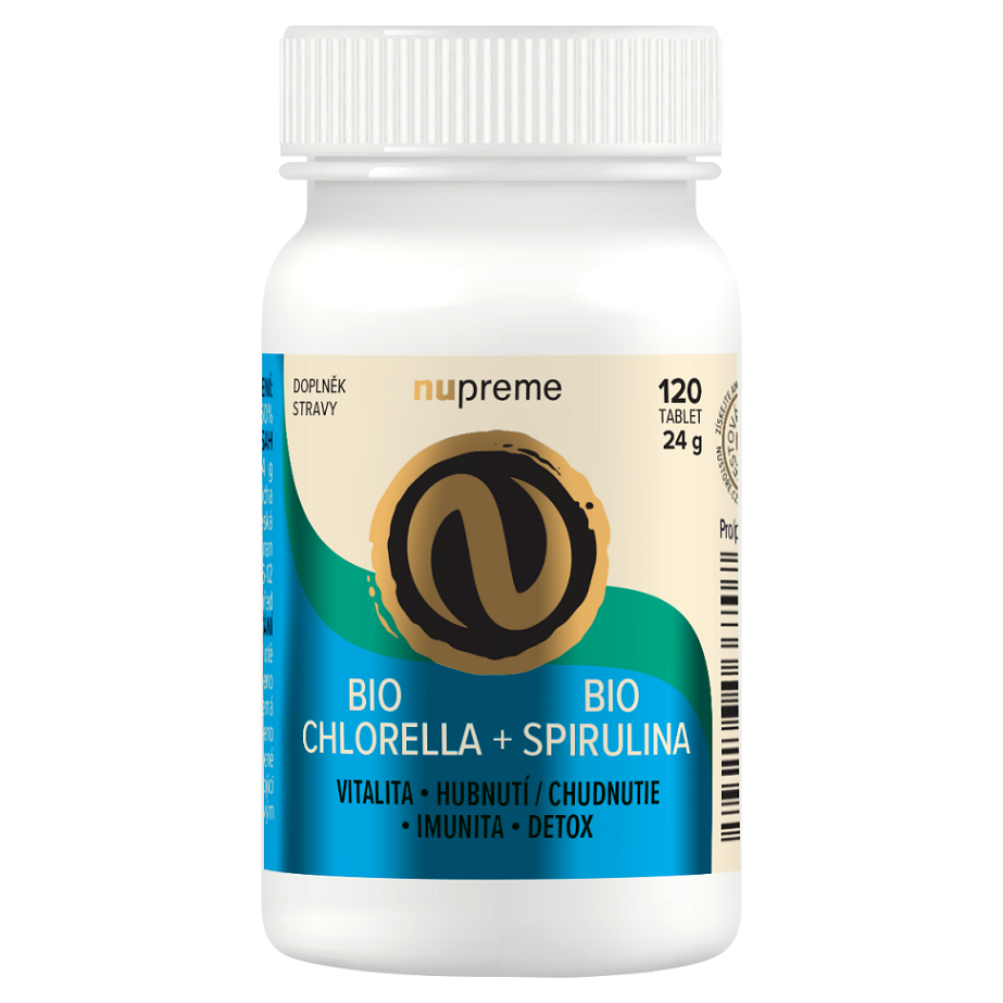NUPREME Chlorella + spirulina BIO 120 tablet
