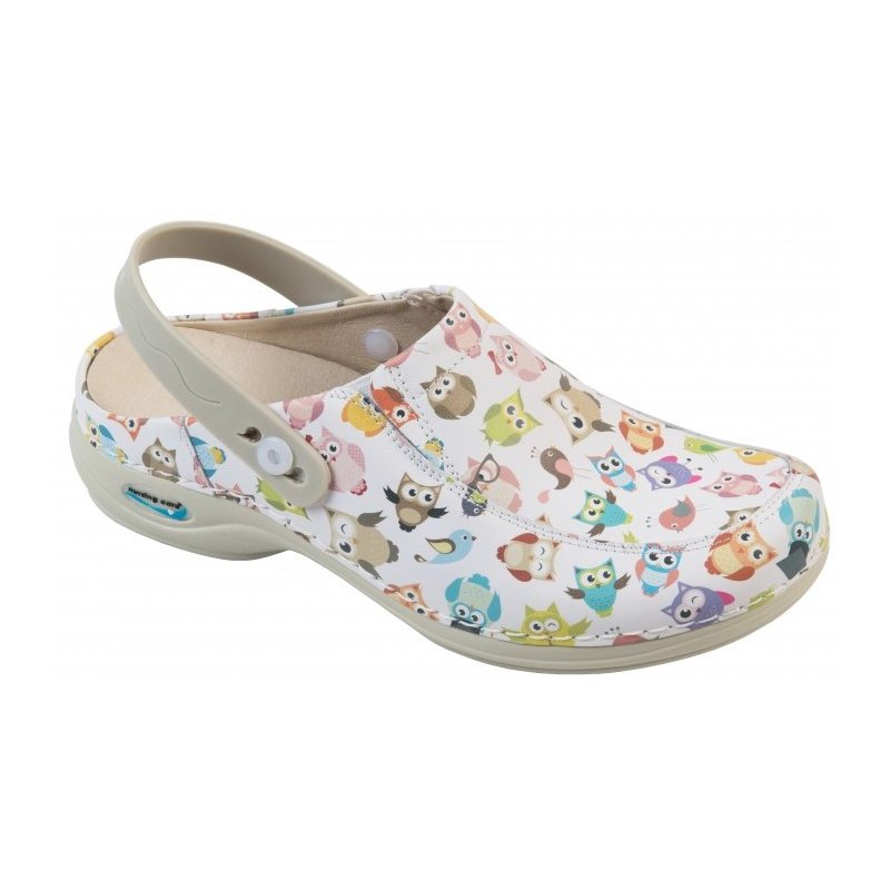 Nursing Care PARIS WG4PF57 pracovní kožená pratelná obuv s certifikací, sovičky, velikost: 38