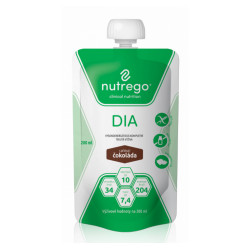 NUTREGO DIA Výživa čokoláda 12 x 200 ml, Příchuť: Čokoláda
