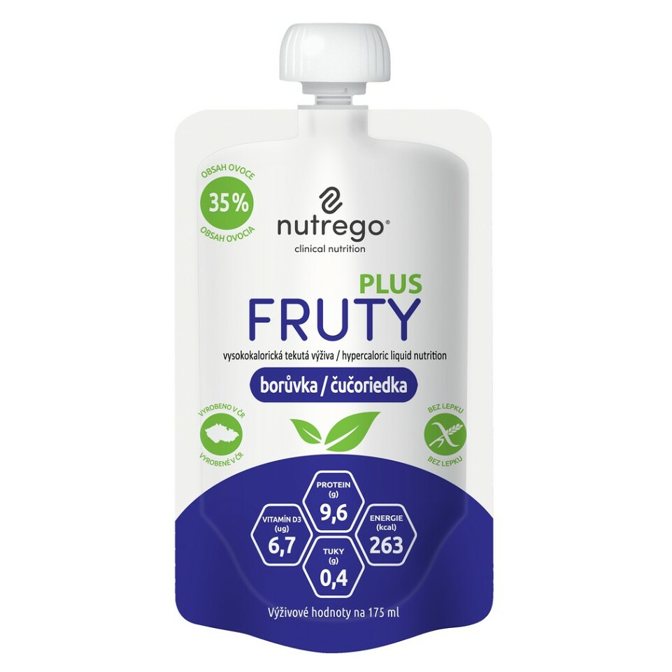 NUTREGO Fruty plus výživa borůvka 4 x 175 ml