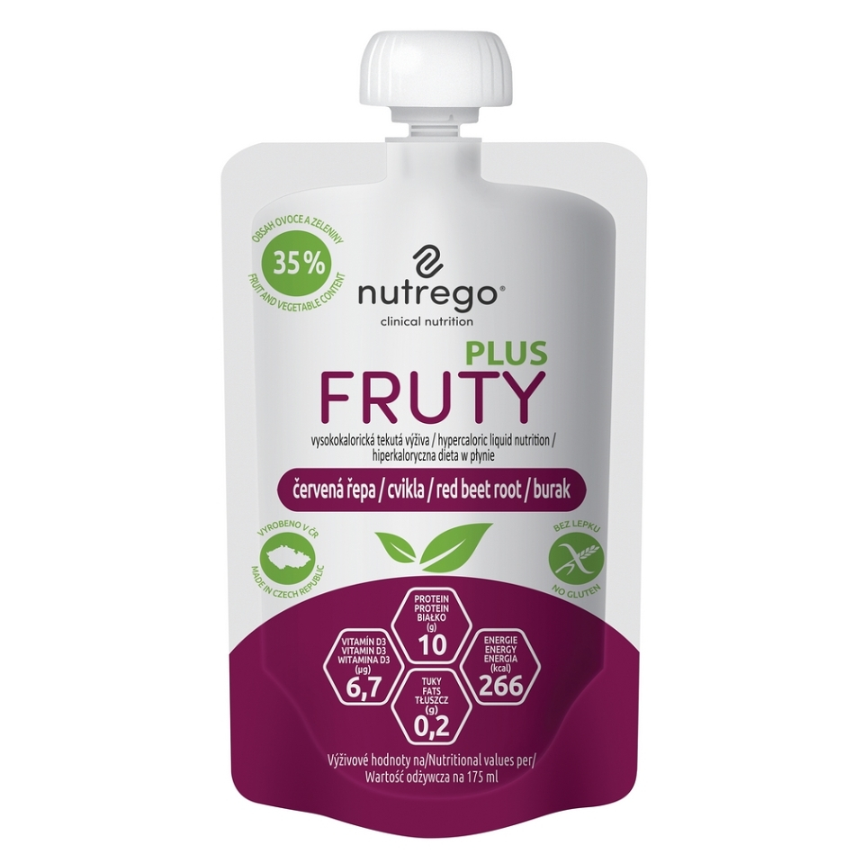 NUTREGO Fruty plus výživa červená řepa 4 x 175 ml