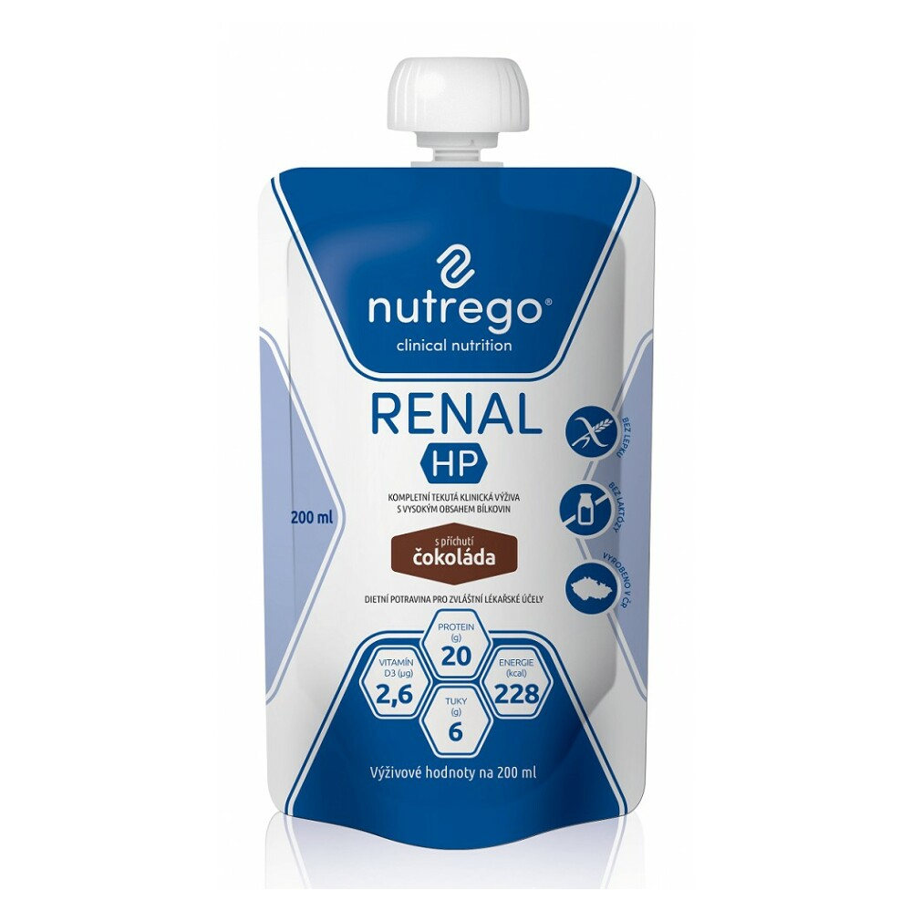 NUTREGO RENAL HP Výživa čokoláda 12 x 200 ml