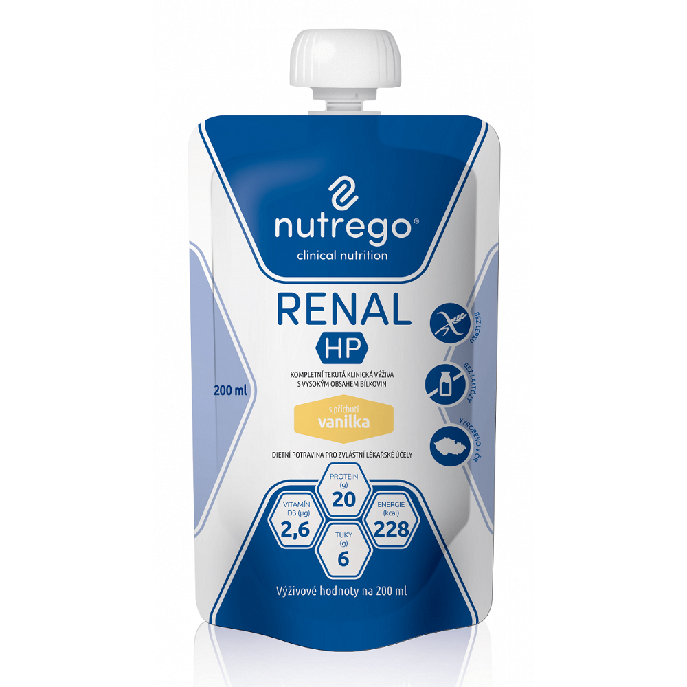 NUTREGO RENAL HP Výživa vanilka 12 x 200 ml