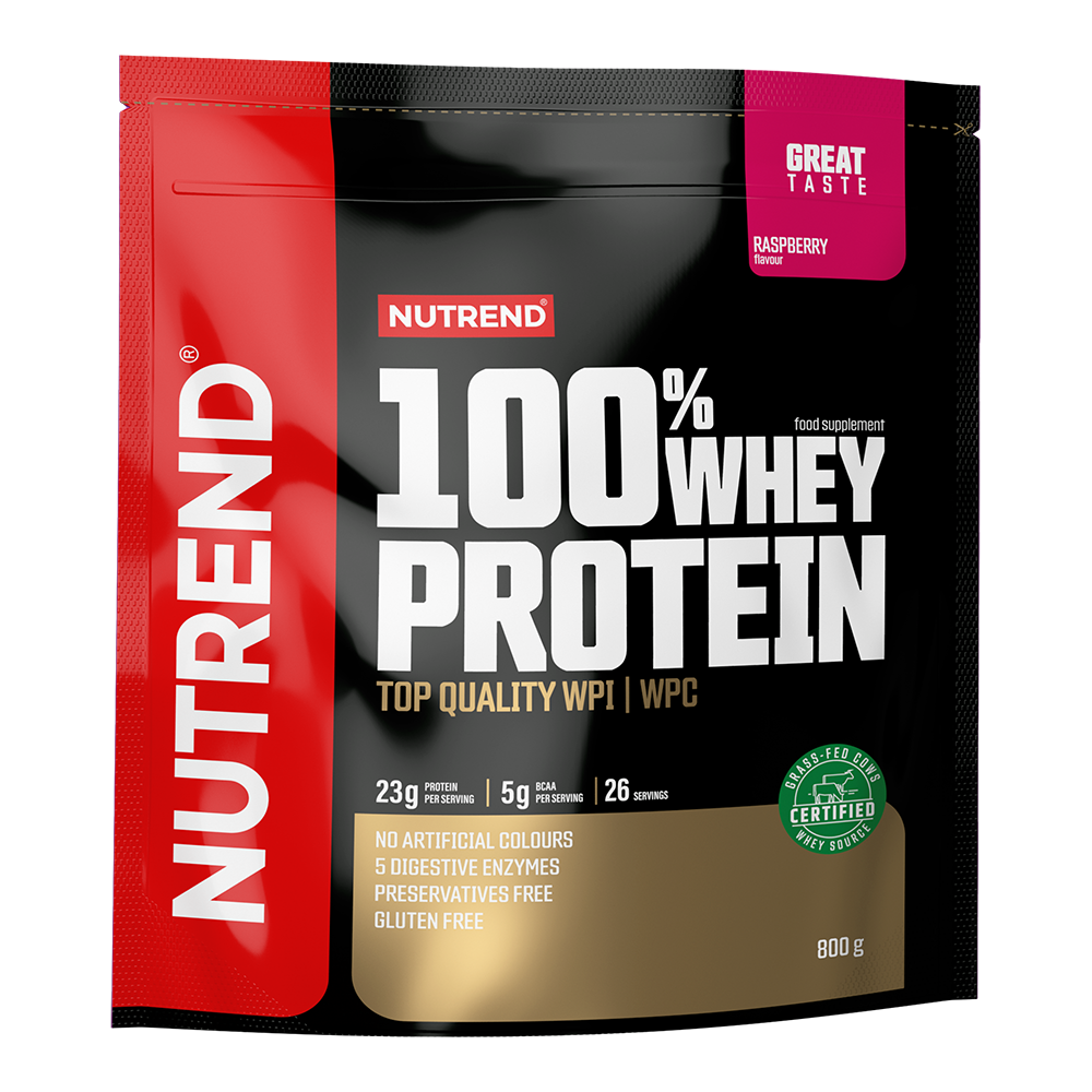 Nutrend 100% Whey Protein raspberry 800 g