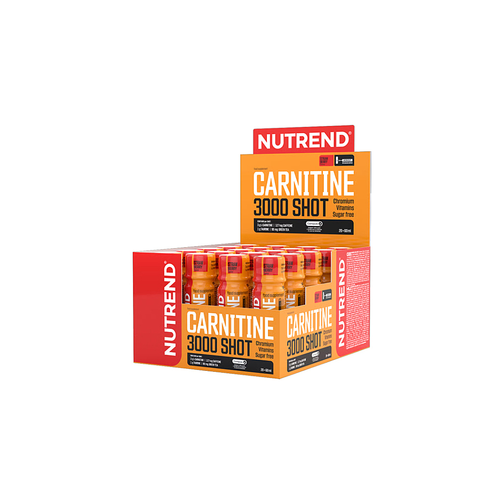 NUTREND Carnitine 3000 shot jahoda 20 x 60 ml