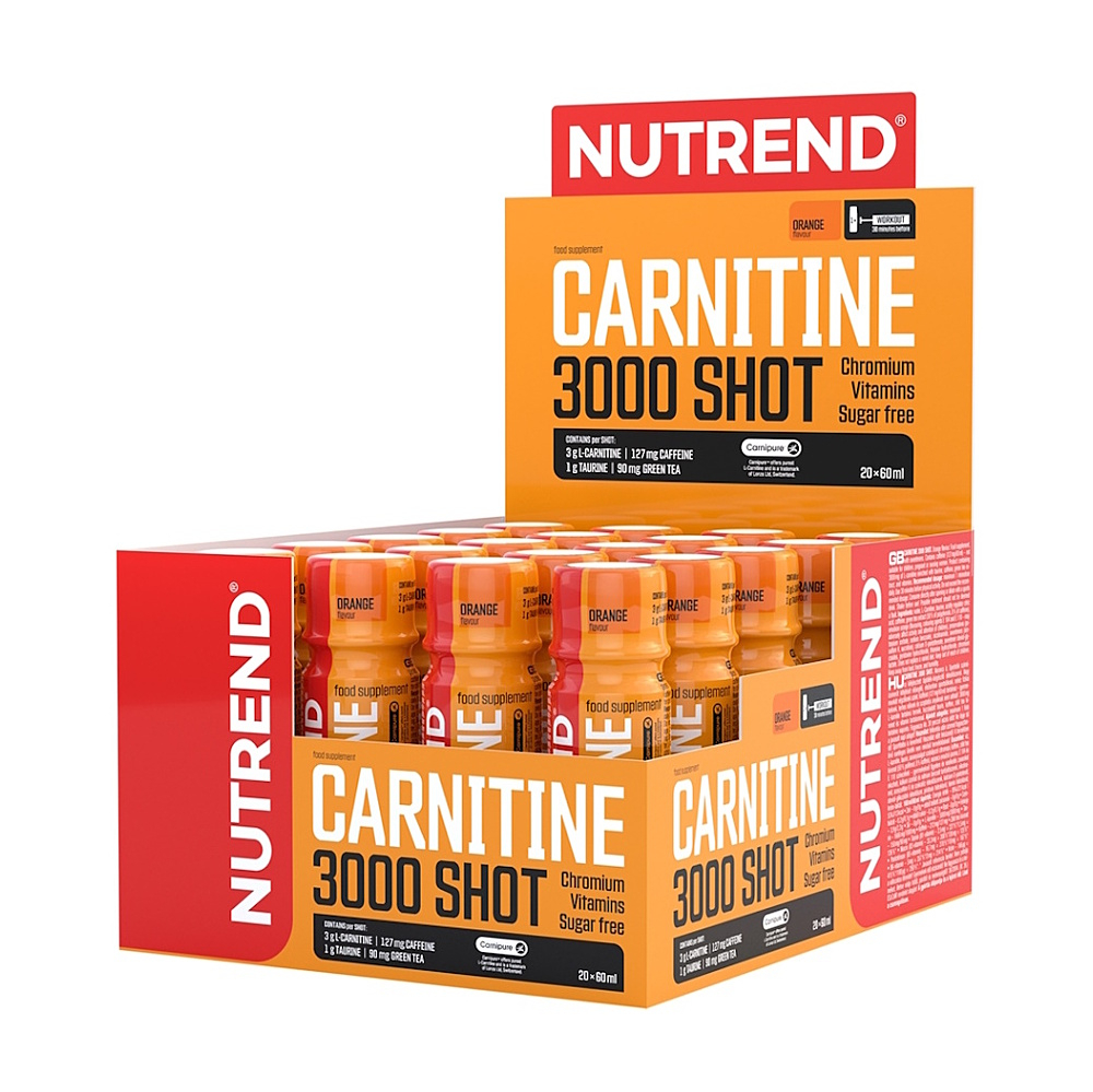 NUTREND Carnitine 3000 shot pomeranč 20 x 60 ml