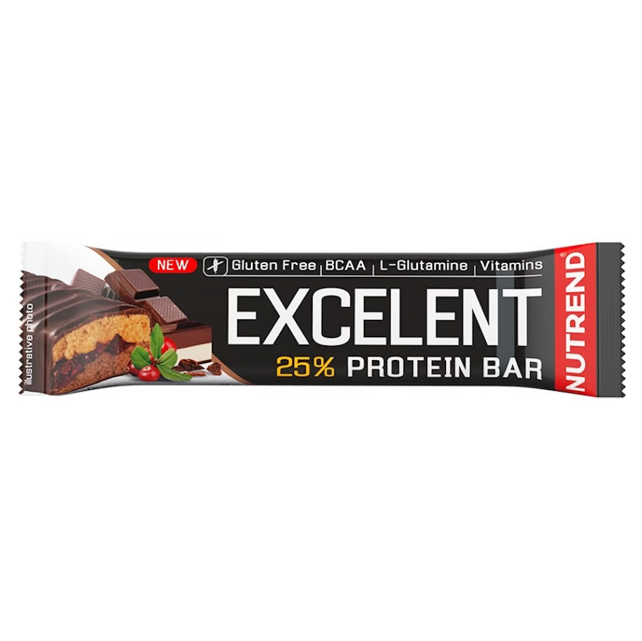 NUTREND Excelent protein bar double čokoláda a nugát s brusinkami 85 g