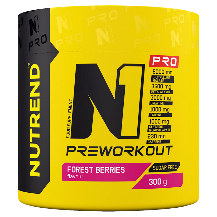 NUTREND N1 Pro koncentrovaný preworkout lesní plody 300 g