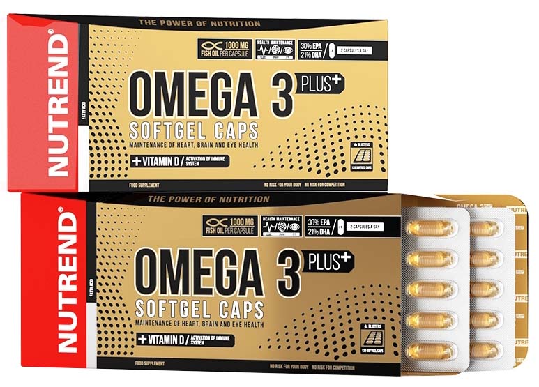 NUTREND OMEGA 3 PLUS 120 kapslí