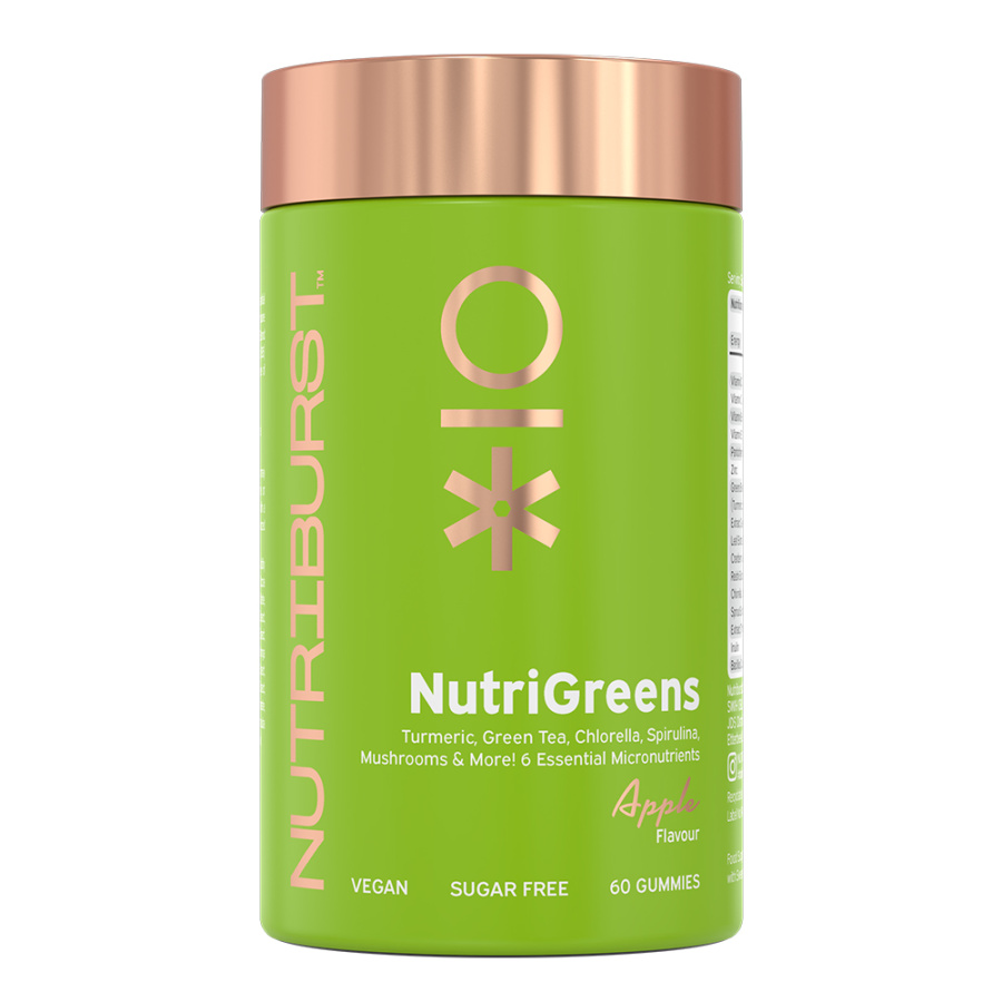 Nutriburst Premium NutriGreens gummies se superpotravinami a antioxidanty 60 ks jablko