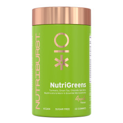 Nutriburst Premium NutriGreens gummies se superpotravinami a antioxidanty 60 ks jablko
