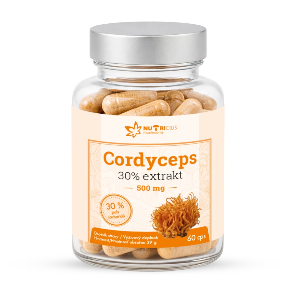 Nutricius Cordyceps 30% extrakt 500 mg 60 kapslí