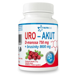NUTRICIUS URO-AKUT Manosa 750 mg + Brusinky 8600 mg 20 tablet