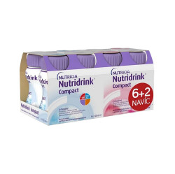 NUTRIDRINK Compact 6+2 neutral a jahoda 8 x 125 ml
