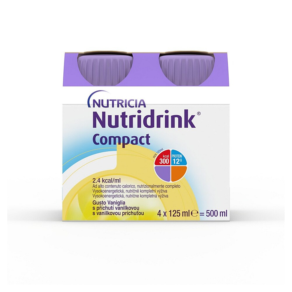 NUTRIDRINK Compact s příchutí vanilka 4 x 125 ml
