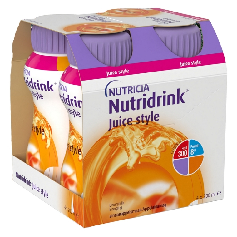 NUTRIDRINK Juice style příchuť pomeranč 4 x 200 ml