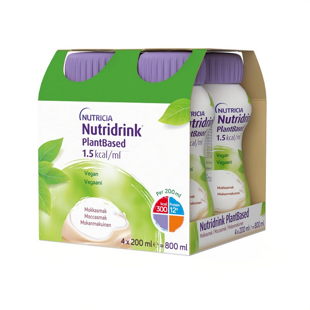 NUTRIDRINK PlantBased s příchutí kávy 4 x 200 ml
