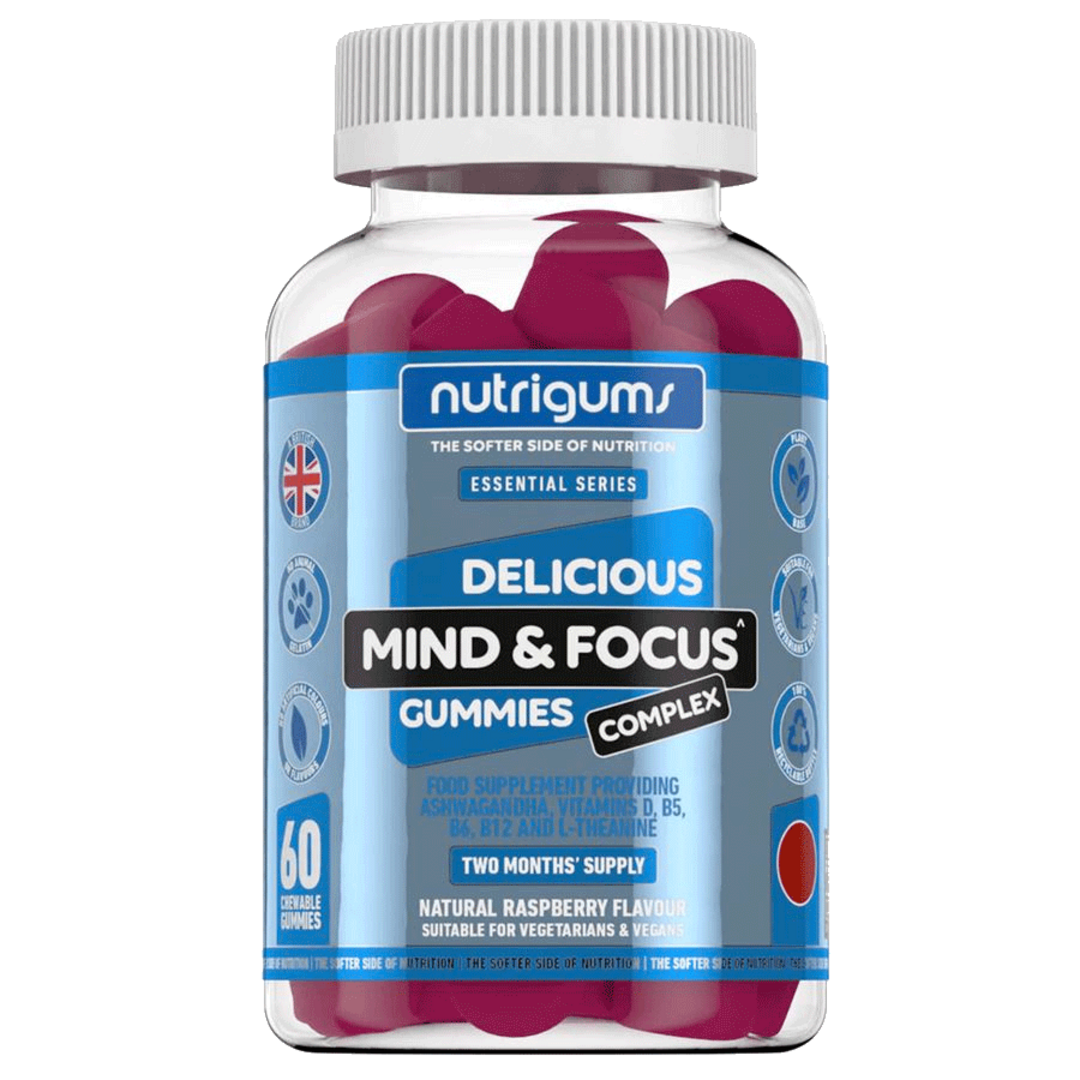 Nutrigums Mind & Focus Complex 60 želé - malina