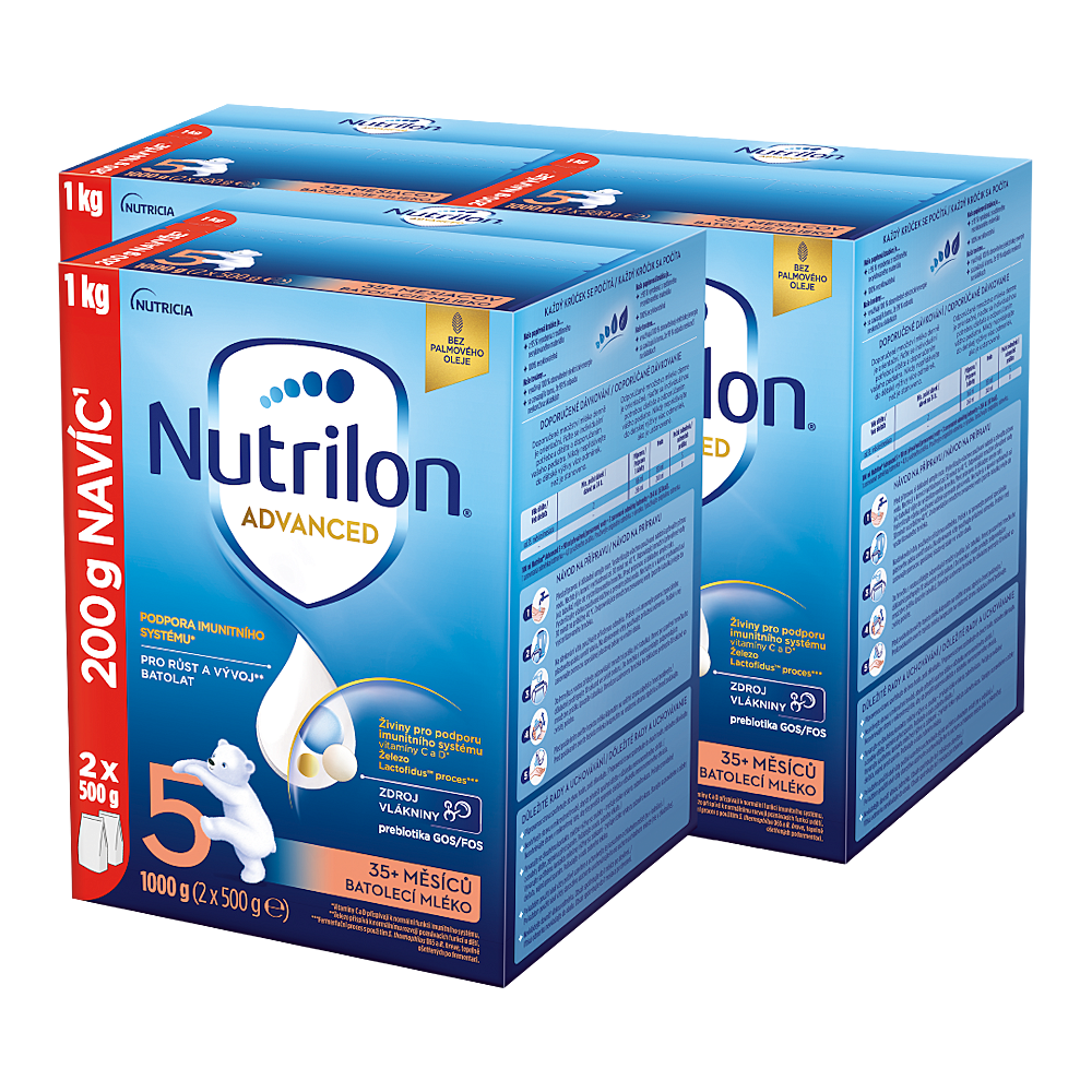 NUTRILON Advanced 5 batolecí mléko od 35. měsíců 3 x 1 kg