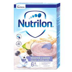 NUTRILON Obilno-mléčná kaše Vícezrnná s ovocem od 6.měsíce 225 g