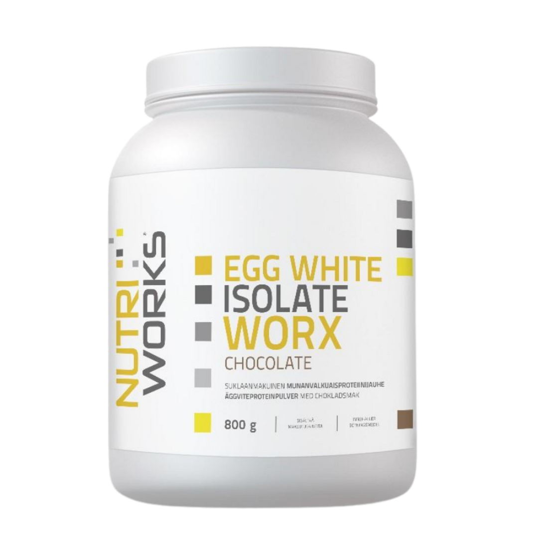 NutriWorks Egg White Isolate Worx 800g - čokoláda
