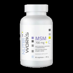 NutriWorks MSM 700mg + C - 90 kapslí