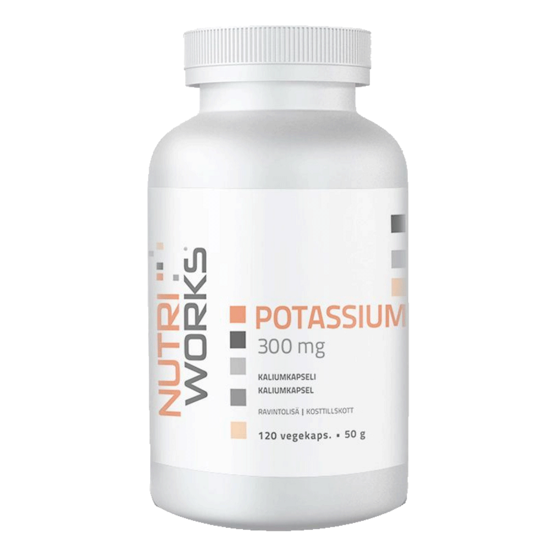 NutriWorks Potassium 300mg - 120 kapslí