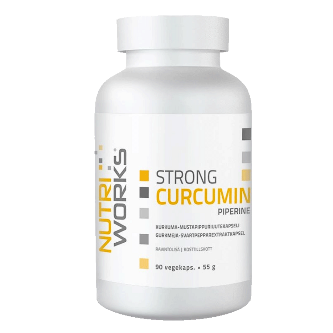 NutriWorks Strong Curcumin Piperine - 90 kapslí