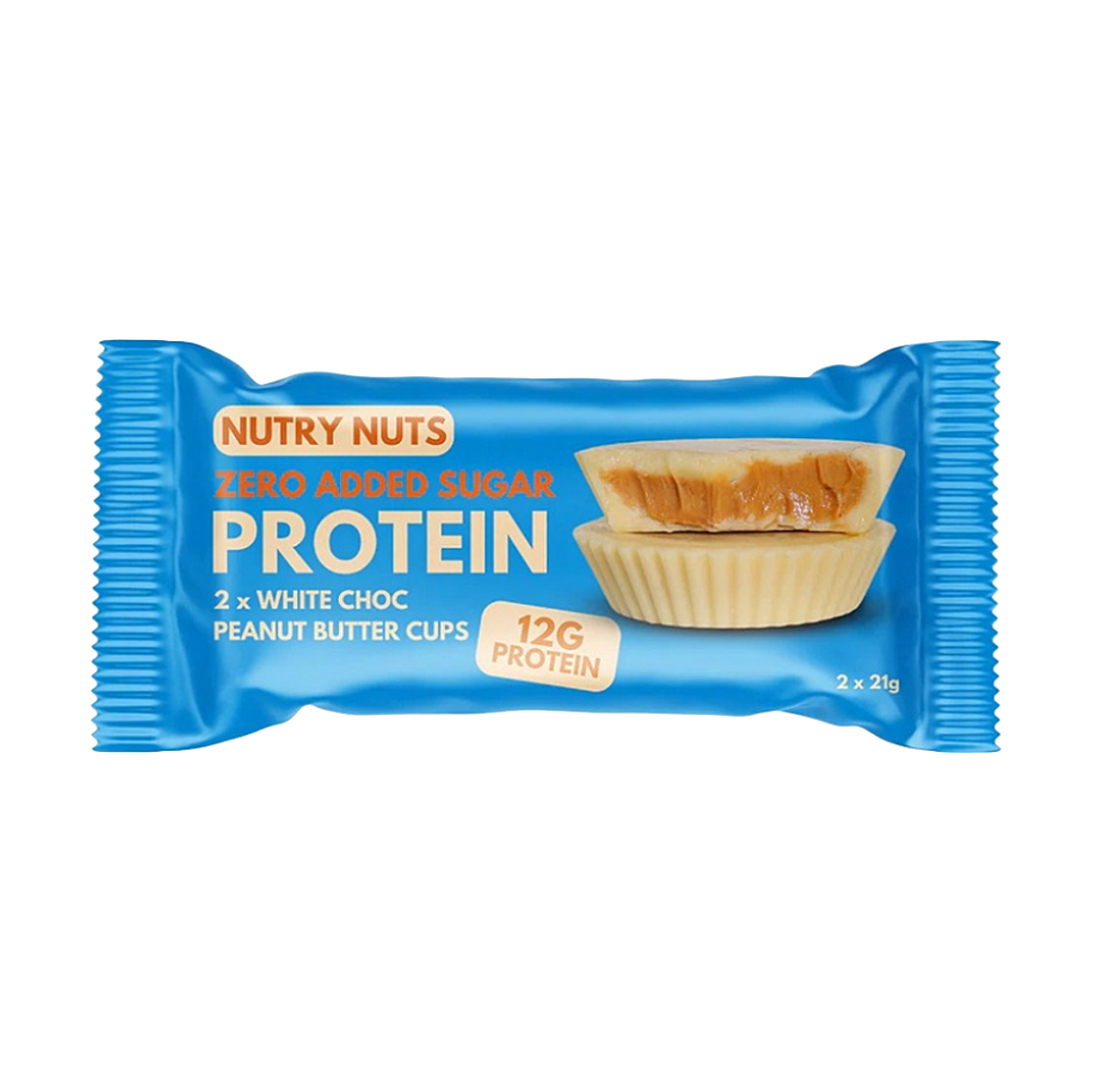 NUTRY NUTS Proteinové košíčky bílá čokoláda s arašídovým máslem 2 x 21 g