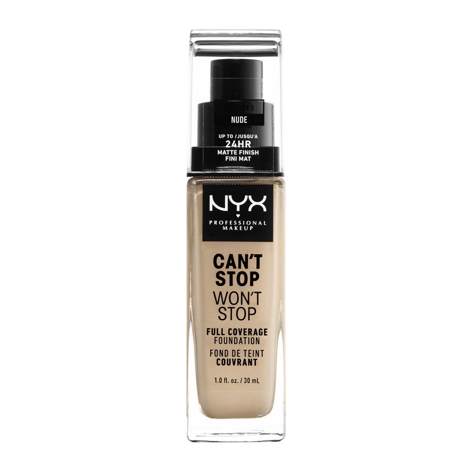 NYX PROFESSIONAL MAKEUP Can't Stop Won't Stop 24 hour Foundation Vysoce krycí make-up - 6.5 Nude 30 ml