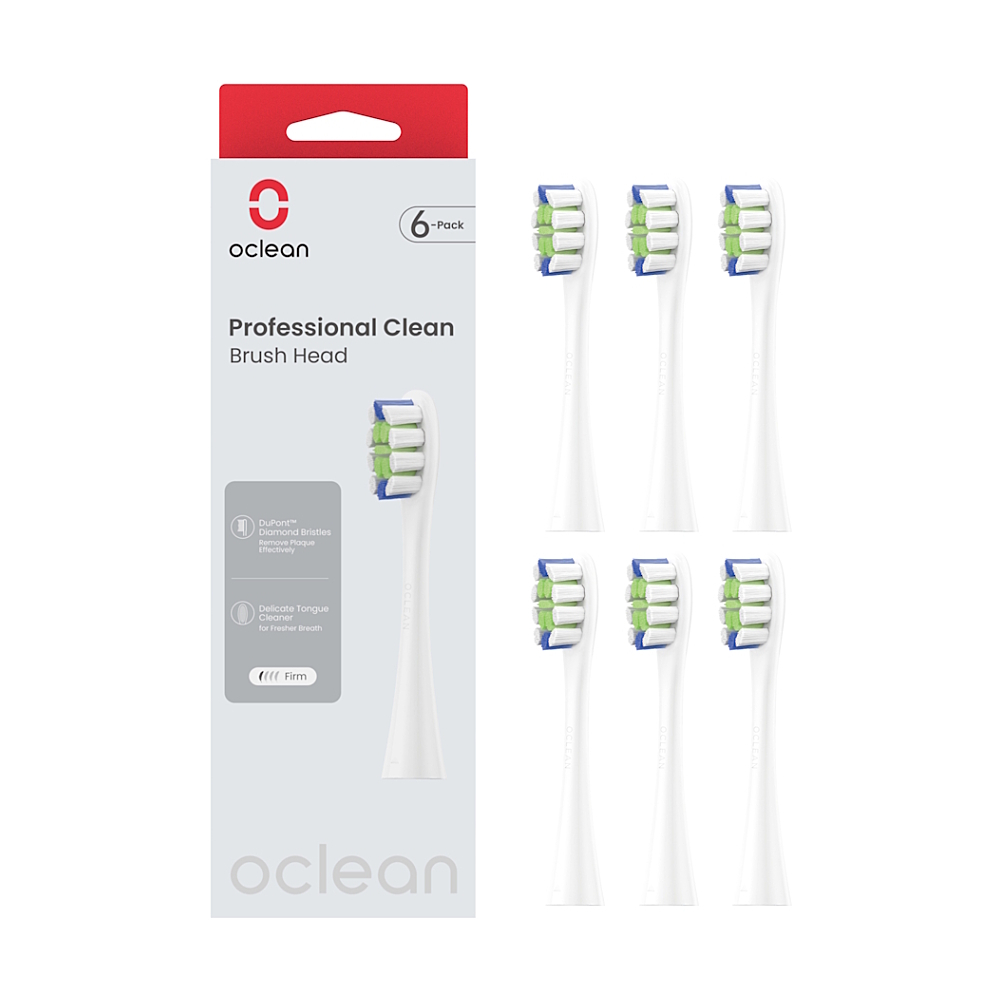 OCLEAN Professional Clean P1C1 W06 náhradní hlavice bílé 6 ks