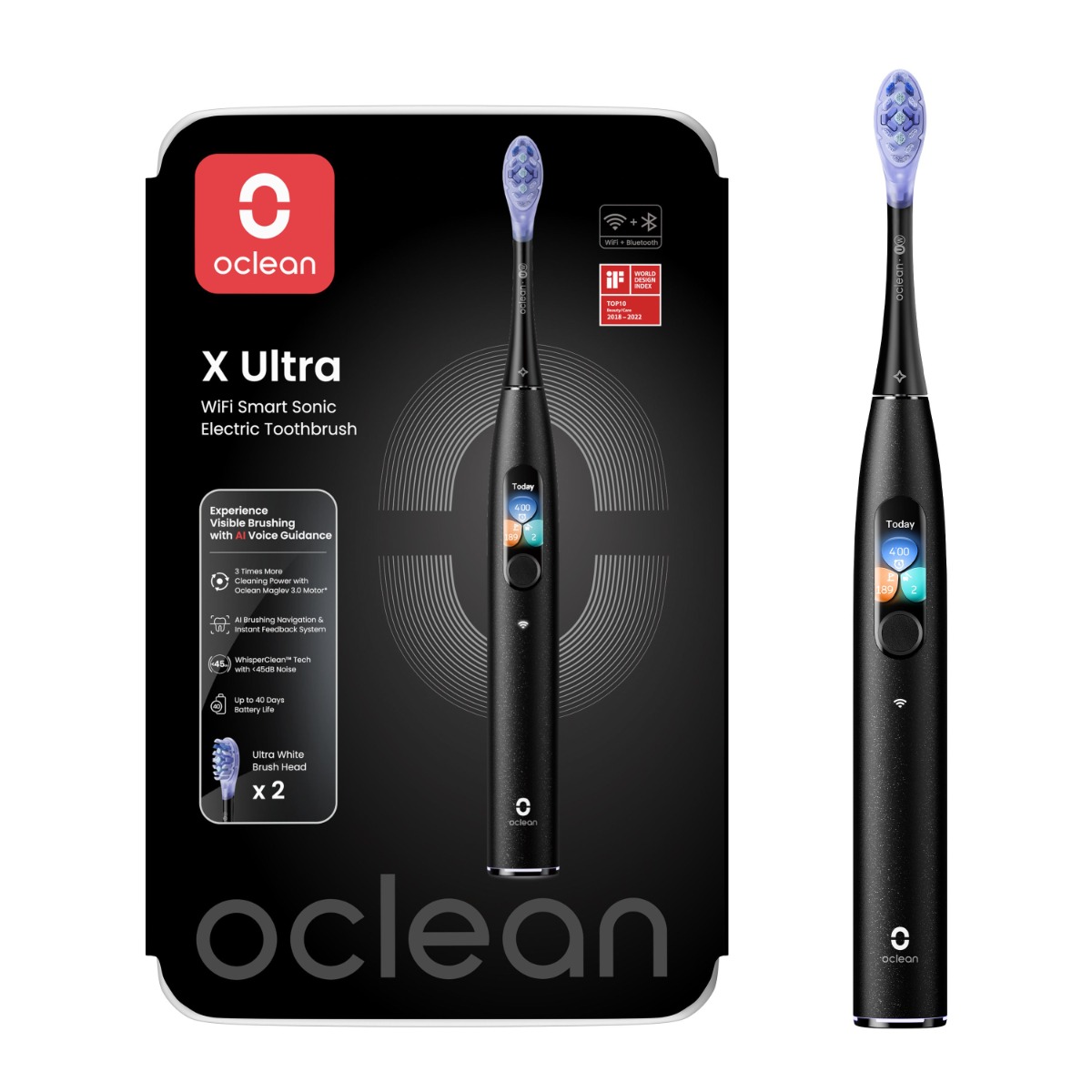 Oclean X Ultra sonický kartáček černý