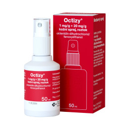 Octizy 1 mg/g + 20 mg/g kožní sprej, roztok 50 ml