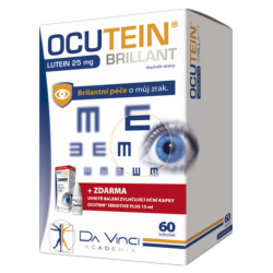 OCUTEIN Brillant lutein 25 mg 60 tobolek + zvlhčující oční kapky 15 ml ZDARMA