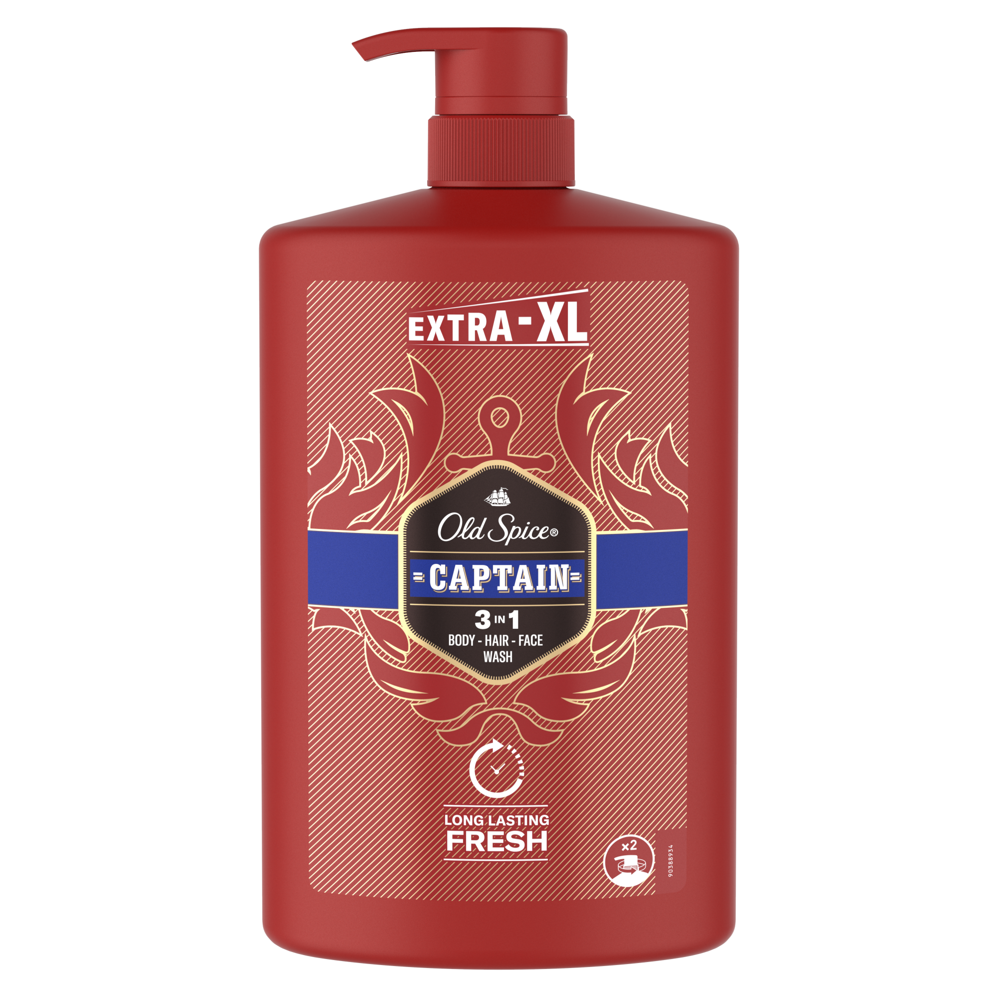 OLD SPICE Captain Sprchový gel a šampon pro muže s tóny santalového dřeva a citrusů 1000 ml