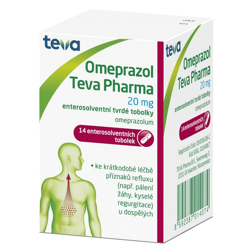 OMEPRAZOL Teva Pharma 20 mg 14 tobolek