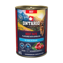 Ontario Adult hovězí pate s příchutí spiruliny konzerva 400 g