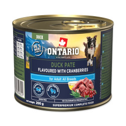 Ontario Adult kachní pate s příchutí brusinek konzerva 200 g